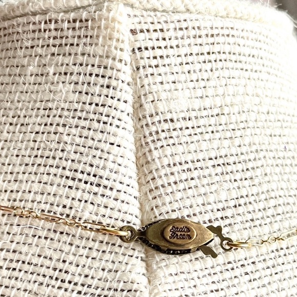 Vintage Sadie Green Signed Art Deco Antiqued Gold Necklace - Picture 5 of 5